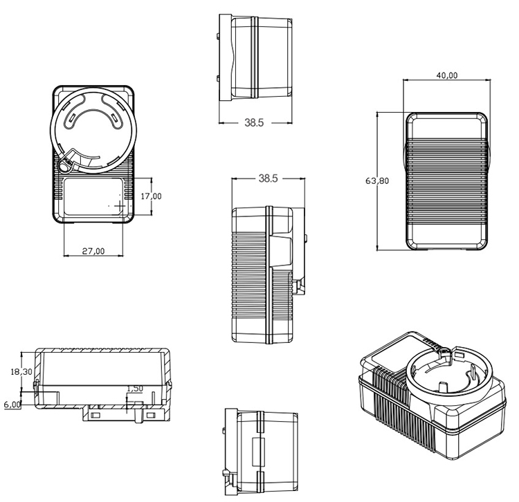 12V1A-dəyişdirilə bilən-plug-ac-adapterlər