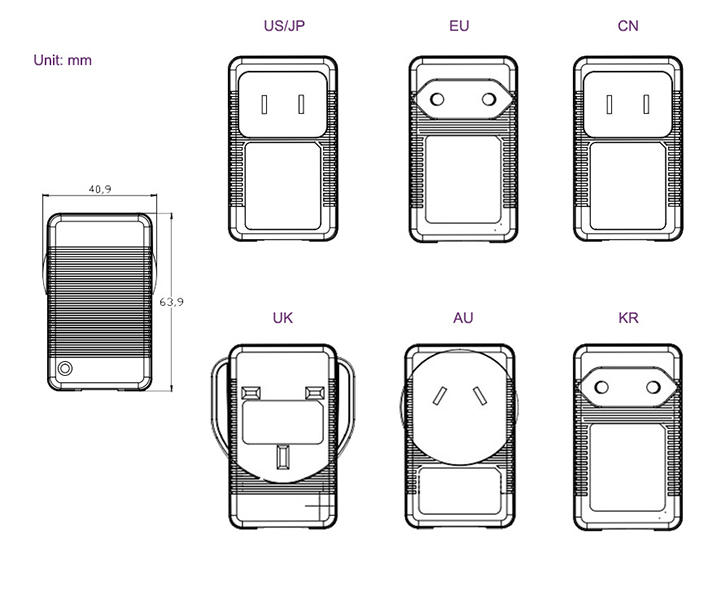 18W-charger-dimensîyon