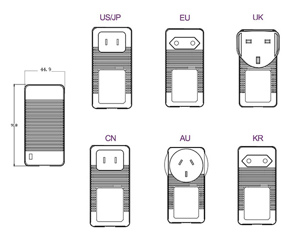 Fixed ac plug switching power supply charger-2